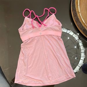 Lululemon sports tank with built in bra and cross-cross back